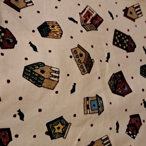 Keys to Paris * Reversible Canvas Tote Cream Birdhouse Interior W/ Pocket BG220 - Picture 8 of 8